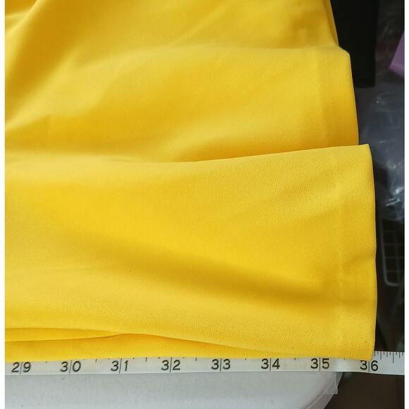 Lark & Ro Yellow Sleeveless Ruffle Hem Dress Womens 8 Work Office Career Casual - Picture 12 of 14